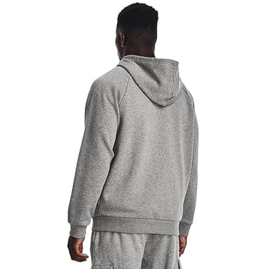 Under Armour Men's Rival Fleece Full Zip Hoodie, (025) Castlerock Light Heather / / White, Small - Image 2