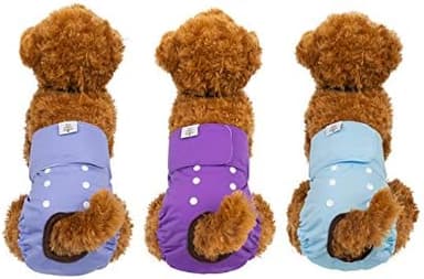 CuteBone Dog Diapers Female Washable Small Medium Large 3 Pack Reusable Doggie Diapers Puppy Period Pants for Doggy Heat Cycle Peeing D11XL - Image 7