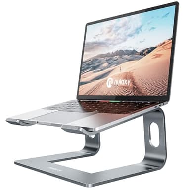 Nulaxy Fully Aluminum Detachable Laptop Stand, Ergonomic Ventilated Cooling Laptop Holder Computer Riser for Desk, Anti-Slip Design Notebook Stand Compatible with All 10-16" MacBook/Dell XPS/HP/Lenovo - Image 1