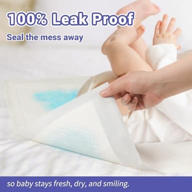 100 Pack Disposable Changing Pads for Baby [24" x 18"] Super Absorbency Disposable Underpads Large Bed Pads Absorbent Fluff Protective Table Pads Disposable Diaper Changing Pads, Leakproof - Image 4