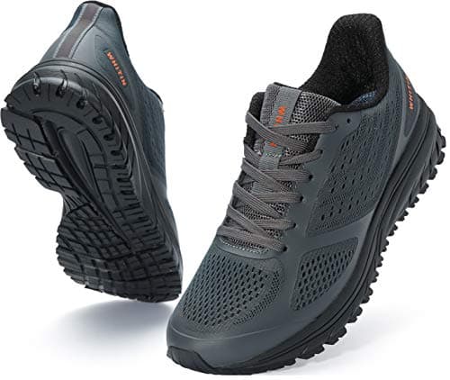 Joomra Whitin Men's Workout Shoes for Running Size 8 Fitness Walking Jogging Teens Boys Lightweight Footwear Man Gym Athletic Tennis Training Sneakers Dary Grey 41 - Image 1