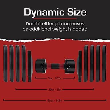 Core Fitness® Adjustable Dumbbell Weight Set by Affordable Dumbbells - Space Saver - Dumbbells for Your Home - Image 2
