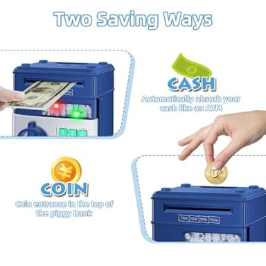 Saidrip Piggy Bank for Kids, Money Bank Toys for Ages 6 7 8 10 11 12 13, Electronic Cash Coin Money Saving Box， Birthday for 8 9 10 Year Old Boys Girls - Image 7