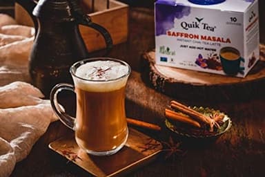 QuikTea Tea Latte Saffron Masala Chai, 33.8 Oz - Image 7