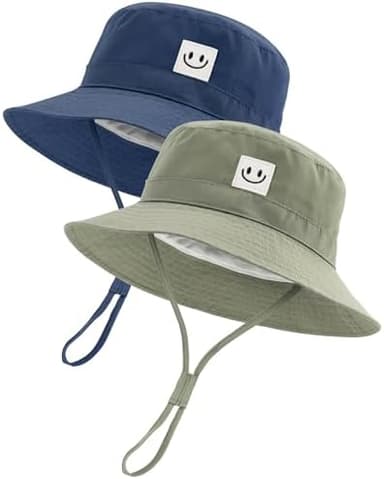 FURTALK Baby Sun Hat Smile Face Toddler Boys Girls Bucket Hat 0-5 Years Kids UPF 50+ Sun Protection Summer Hats - Image 3