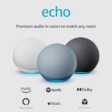 Amazon Echo (newest model), Alexa speaker with premium sound, Ideal for large bedrooms, living rooms and kitchens, Twilight Blue - Image 7