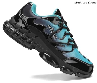 KCVTD Steel Toe Shoes for Men Indestructible Work Shoes Lightweight Steel Toe Sneakers Women Puncture Proof Non Slip Composite Toe Safety Zapatos Blue - Image 3
