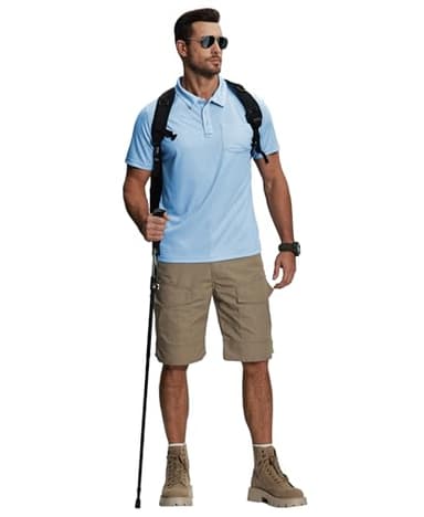 ZITY 5 Pack Polo Shirts for Men with Pocket Dry Quickly Short Sleeve Athletic Outdoor Work Collared Shirts 3XL - Image 3