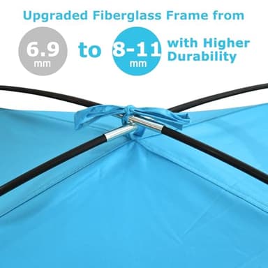 COMMOUDS Beach Tent Sun Shade for 3/4-5/6-7/8-10 Person, UPF 99+ Beach Sun Shelter Canopy Tent, Lightweight, Easy Set Up and Carry - Image 4