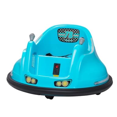 Flybar FunPark 6V Bumper Car – 360° Electric Ride-On Toy with LED Lights, Safety Seat Belt, Soft Bumpers – Indoor & Outdoor Bumper Car for Kids Ages 1.5-4 Years, Supports Up to 66 lbs (No Remote) - Image 1