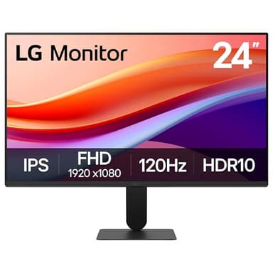 LG 24U411A-B 24-inch Full HD (1920 x 1080) IPS Computer Monitor, 120Hz, HDR10, Reader Mode, Flicker Safe, HDMI, Slim Stand Base, Black - Image 1