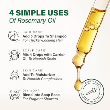 KUKKA Rosemary Essential Oils - 4 Fl Oz - for Hair, Skin, Diffuser, Aromatherapy & DIY Soap Making Scent - Image 6