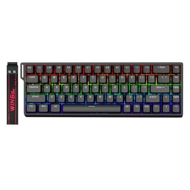 AULA WIN68 HE Mechanical Gaming Keyboard 60%, Hall Effect Magnetic Switch, Fast Trigger Mode Adjustable Actuation, 8000Hz Polling Rate, RGB Backlit, Wired Black Keyboard for Laptop/PC Gamer - Image 9