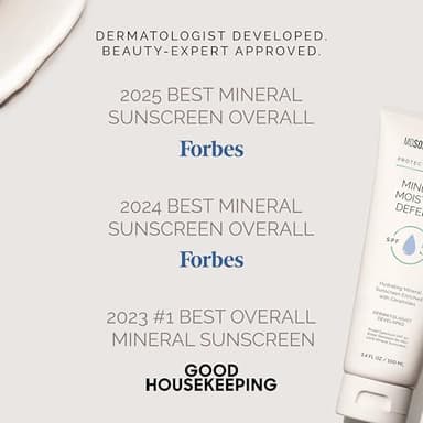 MDSolarSciences Mineral Moisture Defense Sunscreen SPF 30 | Hydrating Moisturizer with Ceramides | Water-Resistant, Broad Spectrum UV Protection | No White Cast | Safe for Sensitive Skin (3.4 Fl Oz) - Image 6