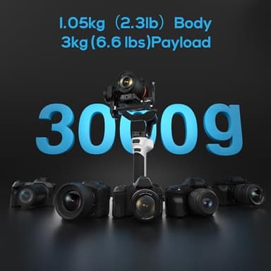 ZHIYUN CINEPEER Weebill 3E, 3-Axis Lightweight Gimbal Stabilizer for DSLR & Mirrorless Camera Canon/Sony/Panasonic/Nikon, 3KG Payload, Native Vertical Shooting, Bluetooth Shutter Control - Image 2