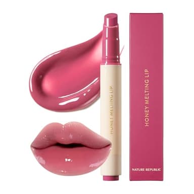 Nature Republic HONEY MELTING LIP (08 DARK CHERRY CHOUX) SOFT LIP STICK, Hydrating Gloss, Moisturizing balms, Sheer tint, Shine & Nude, Glowy Finish, korean make up - Image 1