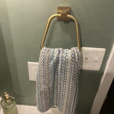 Brushed Gold Towel Ring for Bathroom, Kitchen Bath Towel Holder Hangers Wall Mount Heavy Duty Stainless Steel - Image 3