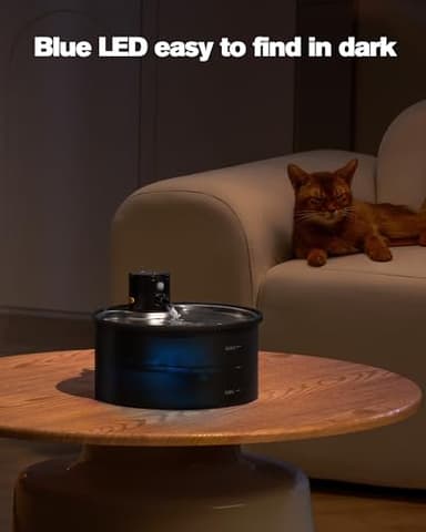 Battery Operated Cat Water Fountain: Wireless Pet Fountain with Filter - 108oz/3.2L Cordless Cat Dispenser with Motion Sensor Rechargeable Automatic Drinking Fountains for Cats Indoor - Plastic Model - Image 8