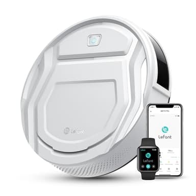 Lefant M210 Pro Robot Vacuum with 2200 Pa Powerful Suction, 6 Cleaning Modes, 120 Mins Runtime, Quiet, Self-Charging, Voice Control, Ideal for Pet Hair and Hard Floor, White - Image 1