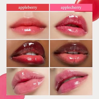 NOONI Korean Lip Oil Set - Appleberry & Applecherry | Long-Lasting, Moisturizing, Plumping, Revitalizing for Dry Lips, Waterproof, No Peel Off, 0.12 FL Oz x 2ea - Image 4