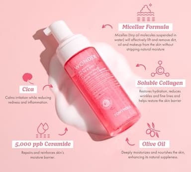 TONYMOLY Wonder Ceramide Mochi K-Beauty Skincare Set, 3-Piece Bundle with Bubble Cleanser, Milky Toner and Ceramide Moisturizer - Image 4