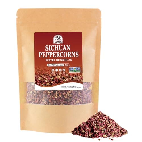 52USA Sichuan Peppercorn, Szechuan Peppercorns(4OZ), Authentic Szechuan Red Peppercorn, Less Seeds, Strong Flavor, Whole Sichuan Red Peppercorns, Tingly Numbness, Key for Mapo Tofu and Sichuan Dishes - Image 1