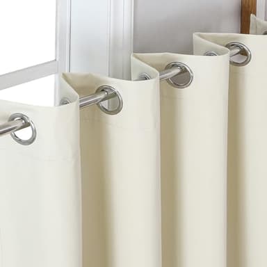 Airwill Grommet Blackout Curtains for Living Room Bedroom Window - Set of 2 Window Curtain Panels, Room Darkening, Thermal Insulated (W52 x L84 Inch, 2 Panels, Beige) - Image 2