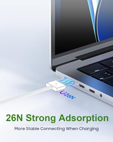 140W USB-C Charger for MacBook Pro 14",16"(2021,2022,2023),2024 MacBook pro M4, MacBook Air 13", 15" (2022, 2023, 2024,M1, M2, M3,), 140W Power Adapter - Image 6