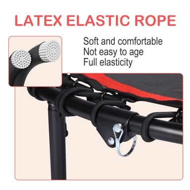 40" Foldable Rebounder Trampoline for Adults - Silent Fitness Bungee Rebounder, Home Exercise Trampoline for Low Impact Cardio, Indoor/Outdoor Portable Workout Trampoline - Image 7