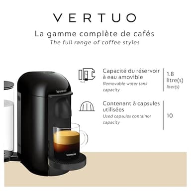 Nespresso Vertuo Plus Coffee and Espresso Maker by Breville, Ink Black - Image 5