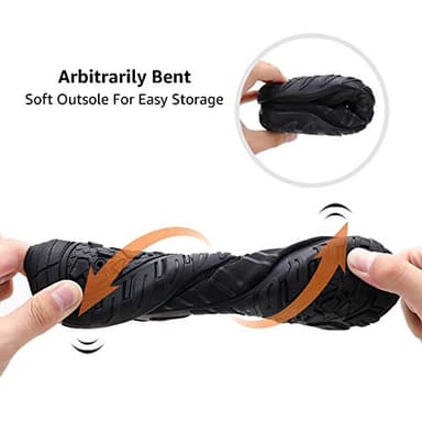 Racqua Pool Shoes Quick Dry Barefoot Water Aqua Sport Beach Swim Surf Diving for Men Women Black 9 Women/8 Men - Image 4