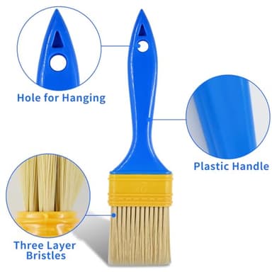 DTDNZKN 3 Pack Paint Brushes - Ideal for Priming, Painting, Varnishing, Wood, Walls, and More - Image 5