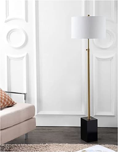 JONATHAN Y JYL6007A Lafayette 65" Adjustable Height LED Floor Lamp Modern,Minimalist,Contemporary for Bedrooms, Living Room, Office, Reading, Brass/Black - Image 7