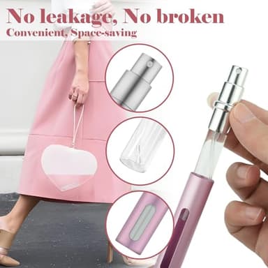 OBSGUMU 4pcs Mini Perfume Travel Bottle, Perfume Atomiser Refillable, 5ML Spray Bottles, Portable for Travel Holiday, Outdoor Activities and Business - Image 2