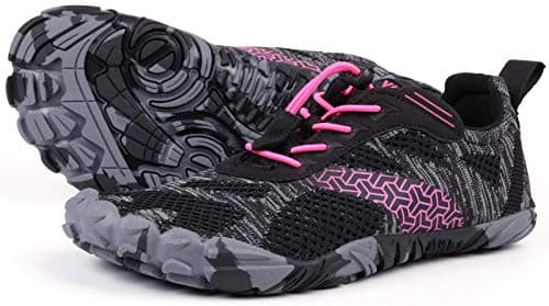 Joomra Women Minimalist Road Running Shoes for Ladies Size 7.5-8 Wide Treadmil Trekking Fitness Sport Sneakers Gym Antislip Toes Cycling Footwear Red 38 - Image 1