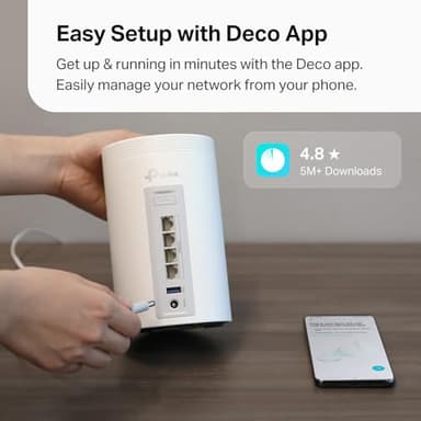 TP-Link Deco BE63 Tri-Band WiFi 7 BE10000 Whole Home Mesh System - 6-Stream 10 Gbps, 4x2.5G Ports Wired Backhaul, 4X Smart Internal Antennas, VPN, MU-MIMO, HomeShield, Free Expert Support (3-Pack) - Image 9
