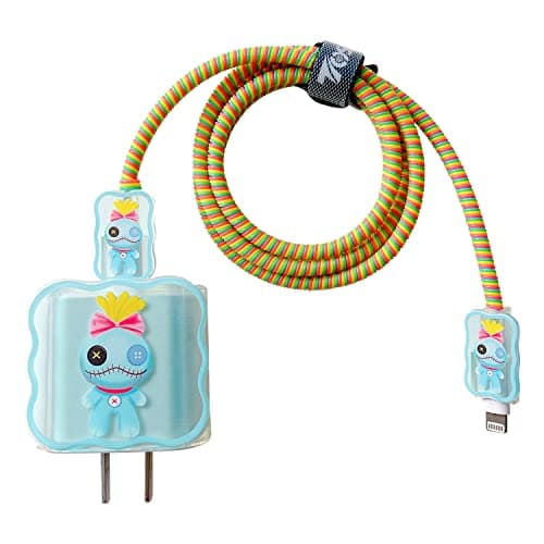 Cute DIY Cable Protector, Compatible for iPhone 20W USB-C Power Adapter and Lightning Cable - Image 1