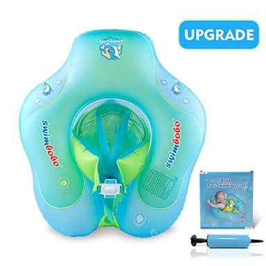 [New Upgraded] Swimbobo Baby Swimming Float Kids Inflatable Swim Ring with Safety Support Bottom Swimming Pool Accessories for 3-36 Months (Blue, XL) - Image 8