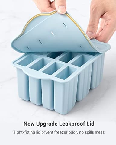 Popsicles Molds, MEETRUE 12 Pieces Silicone Popsicle Molds Easy-Release BPA-free Popsicle Maker Molds Ice Pop Molds Homemade Popsicle Ice Pop Maker with 50PCS Popsicle Sticks+Cleaning Brush - Image 6