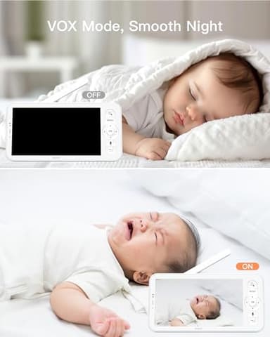 ARENTI Baby Monitor with 2 Cameras, 2K/3MP WiFi 6 Camera and Audio, 5-inch Wireless Screen, Smartphone App, Super Night Vision, Crying Detection, Auto Tracking, Temp&Humidity Sensor (D3 Set) - Image 7