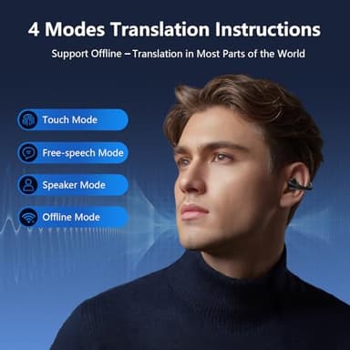 AI Translation Earbuds Real Time 144 Languages Translator Ear Buds Audifonos Traductores Inglés Español Wireless Clip On Earbuds Bluetooth Headphones for Travel Business Meeting Learning 321312 - Image 4