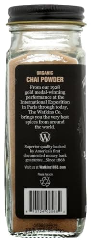 Watkins Gourmet Organic Spice Jar, Chai Powder, Non-GMO, Kosher, 4.0 oz. Bottle, 1-Pack - Image 2