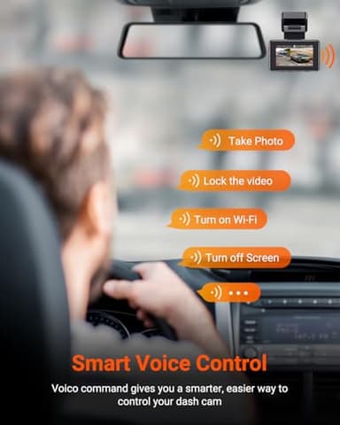 Vantrue E2 Dash Cam Front and Rear, 2.7K Upgrade Rear Cam, Dual STARVIS, 2.7K + 2.7K Dash Camera for Cars, Voice Control, WiFi, GPS, Night Vision, 24H Parking Mode, G-Sensor, 2.45" IPS, Support 512GB - Image 6