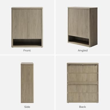 SICOTAS Shoe Cabinet 44" Tall Large Storage Organizer Modern Shoe Rack with Doors & 4 Shelves Mid Century Free Standing 6-Tier Cabinet for Entryway Hallway Living Room Closet (1PCS) - Image 9