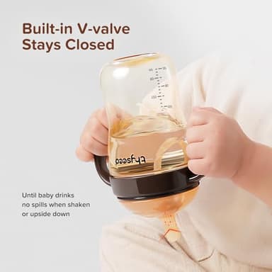 Thyseed PPSU Weighted Straw Cup with Handles Toddlers Transition Bottles to Sippy Cups No Spill Learner Milk Water Baby Bottle Soft Silicone Spout Dishwasher Safe BPA Free 6+ Months 10oz/300mL 1 Pack - Image 7
