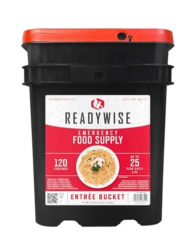 ReadyWise Emergency Food Supply - 120 Servings Favorites Sample Bucket, Survival Food Kit, Freeze Dried Prepper Food & Dehydrated Meals for Camping Essentials & Backpacking, up to 25 Year Shelf Life - Image 1