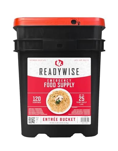 ReadyWise Emergency Food Supply - 120 Servings Favorites Sample Bucket, Survival Food Kit, Freeze Dried Prepper Food & Dehydrated Meals for Camping Essentials & Backpacking, up to 25 Year Shelf Life - Image 1