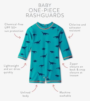 Hatley Baby Boys One-Piece Rashguard, Silhouette, 18-24 Months - Image 6