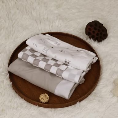 Baby Swaddle Sacks, 3-Pack Newborn Organic Cotton Swaddle Wrap, Adjustable Swaddling Blankets, Nursery Swaddling Essentials for Newborn 0-3 Months, Infant Shower Items Gift (Animals & Square) - Image 9