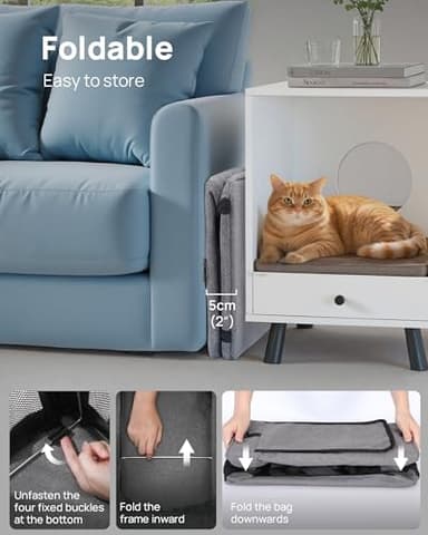 Airline Approved Cat Carrier, Pet Carrier Soft-Sided, Portable Dog Carrier with Stable Structure, TSA Approved Pet Carrier for Pets Less Than 12lbs, Cat Carrier Bag Suitable for Travel, Gray - Image 9